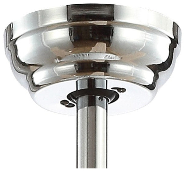 Brandy 52" 3-Light Crystal LED Ceiling Fan With Remote, Chrome