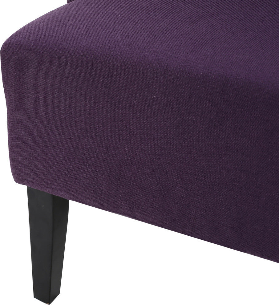 GDF Studio Sheldon Traditional Design High Back Fabric Dining Chair, Plum