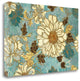 "Sophias Flowers Blue" By Wild Apple Portfolio, Giclee on Gallery Wrap Canvas