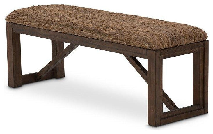 Aico Amini Carrollton Bench in Rustic Ranch