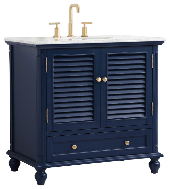 Home Living 36" Single Bathroom Vanity, Blue
