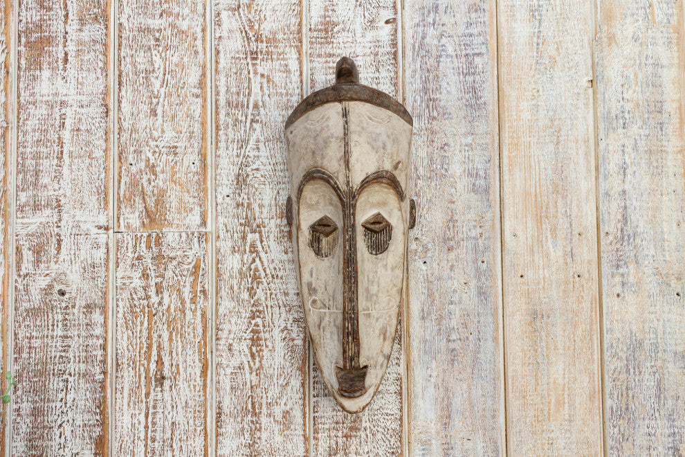 Carved and Painted Gabon Fang Mask
