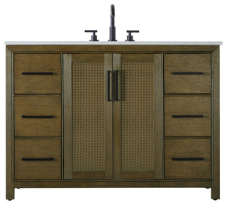 Home Living 48" Single Bathroom Vanity, Hazel Oak