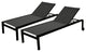 Infinity Outdoor Patio Adjustable Metal Chaise Lounge Chair Recliner Set Black-2