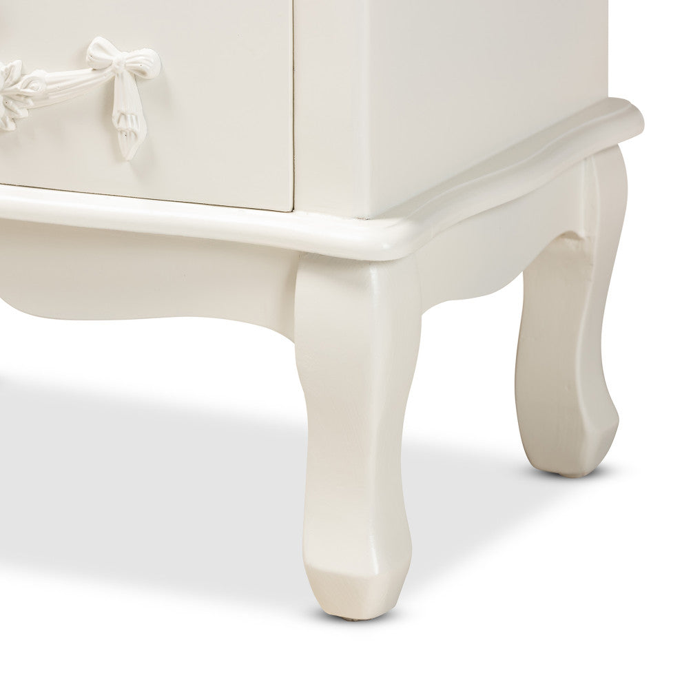 Callen Classic and Traditional White Finished Wood 5-Drawer Chest