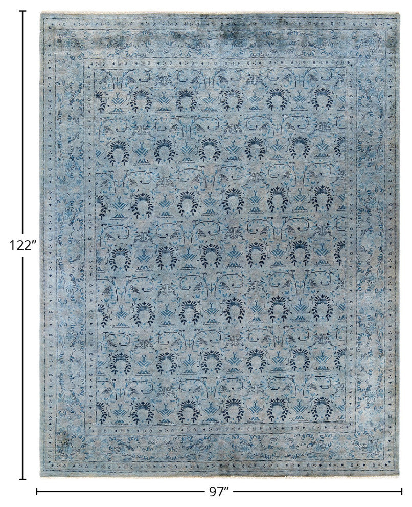 Fine Vibrance, One-of-a-Kind Hand-Knotted Area Rug Gray, 8'1"x10'2"