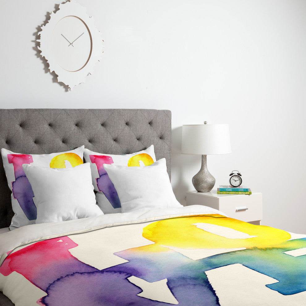 Deny Designs CMYKaren Love 4 Duvet Cover - Lightweight