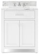 Madison Pure White Bathroom Vanity, 30", No Mirror, One Faucet
