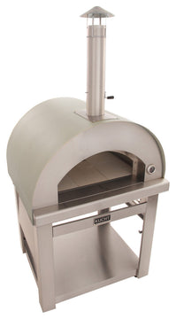 Outdoor Wood Fired Gas Pizza Oven, Silver