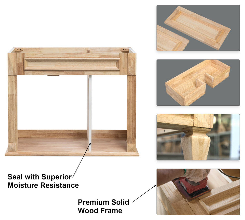 48 Inch Bathroom Vanity Set with 38 Inch Mirror, Quartz Top, cUPC Certified Sink, Navy Blue