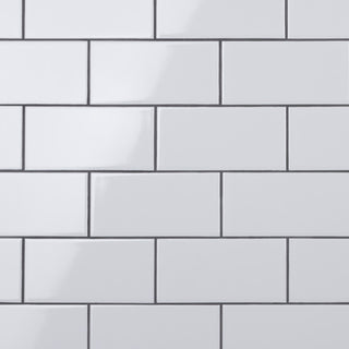Crown Heights Ceramic Wall Tile, Glossy White
