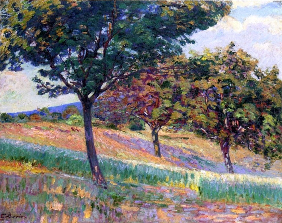 Armand Guillaumin Orchard at the Edge of the Woods in Saint-Cheron Canvas Wrap