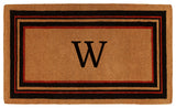 Esquire Monogram Doormat, Extra-Thick 18"x30", Letter W