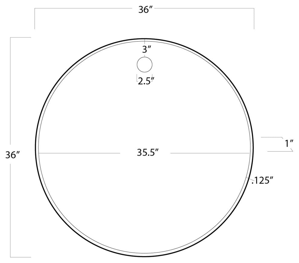 Hanging Circular Mirror, Brass