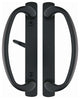 Charlotte Sliding Door Handle With 3-15/16" CTC Screwholes, Antique Black