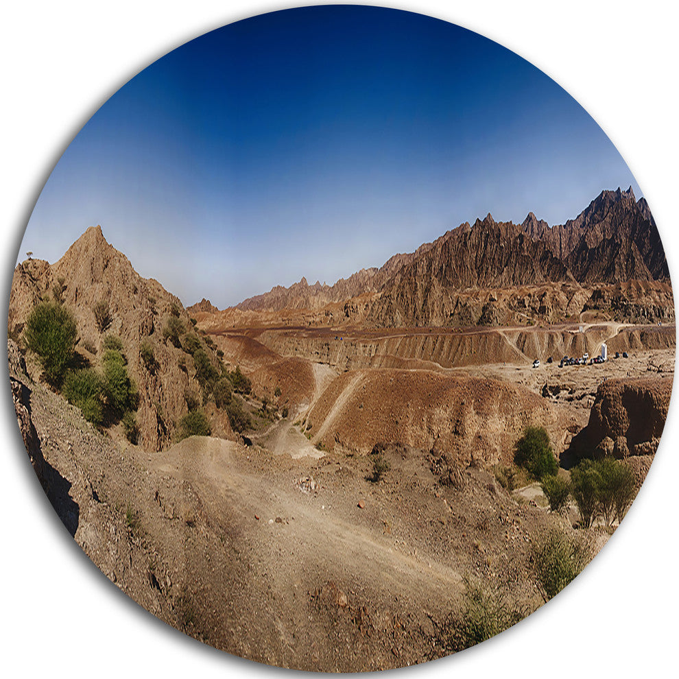 Hatta Mountains Landscape, Photo Round Wall Art, 11"