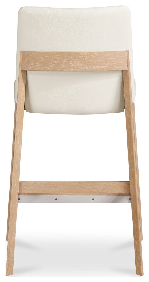 Deco Oak Counter Stool White PVC