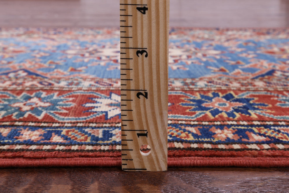 Runner Super Kazak Hand-Knotted Rug 2' 8" X 9' 11" Q11039
