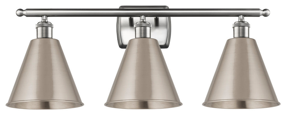 Ballston Cone Bath Vanity Light, Brushed Satin Nickel, Brushed Satin Nickel