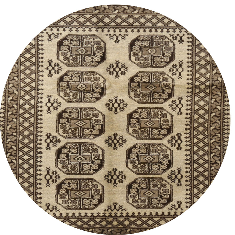 Ahgly Company Indoor Round Traditional Area Rugs, 4' Round