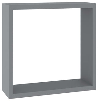 vidaXL wall cube shelves Floating Cube Shelves Display Shelves 3 Pcs Gray