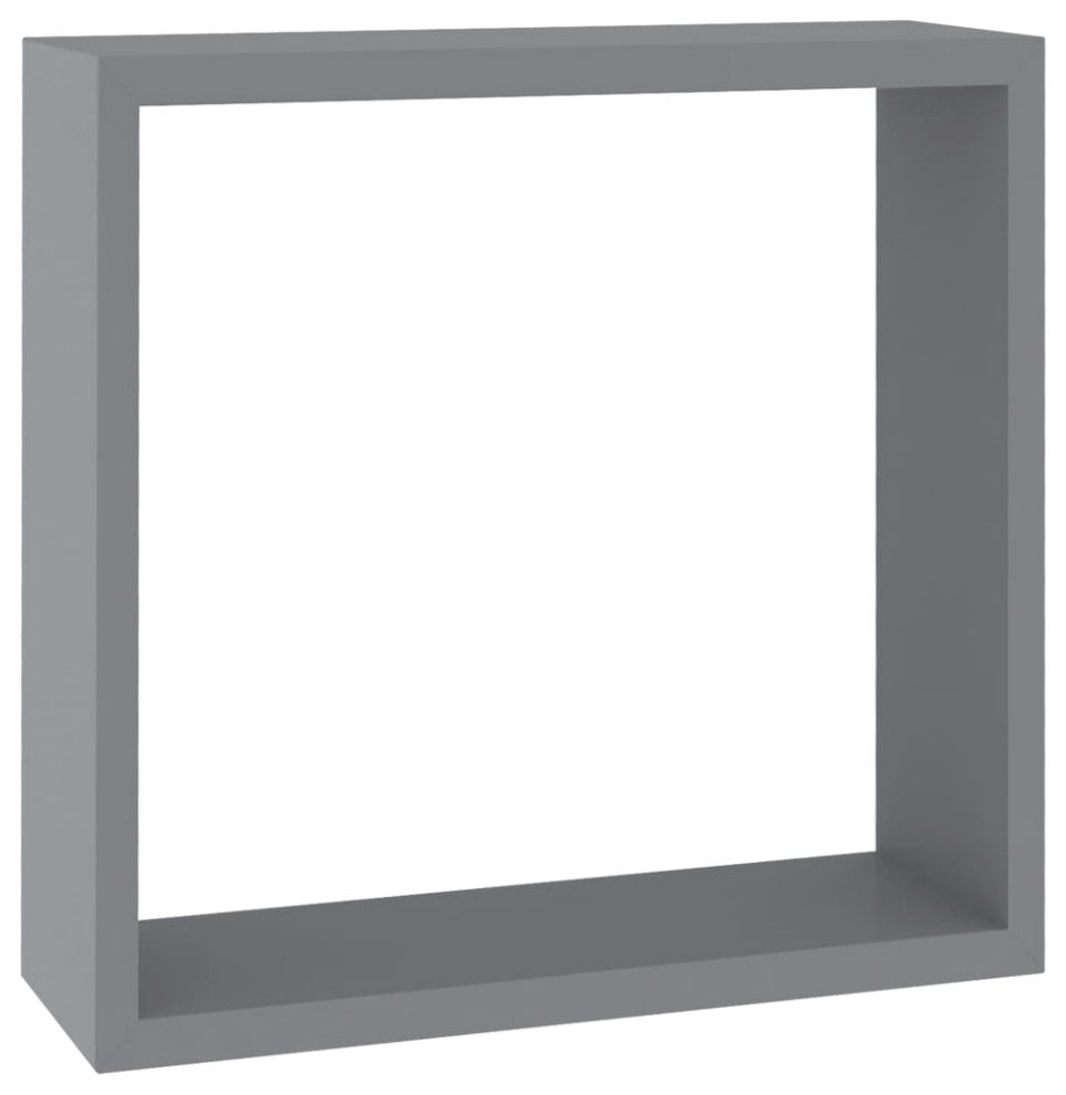 vidaXL wall cube shelves Floating Cube Shelves Display Shelves 3 Pcs Gray