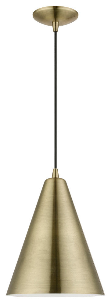 Livex Lighting 1 Light Antique Brass Pendant