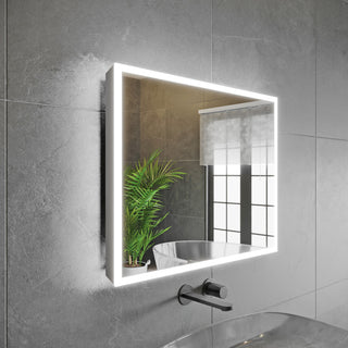 Gabriella Modern LED Bathroom Vanity Mirror, 30"x24"