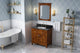 Chatham Traditional 36" Chocolate Single Sink Vanity, Black Granite Vanity Top