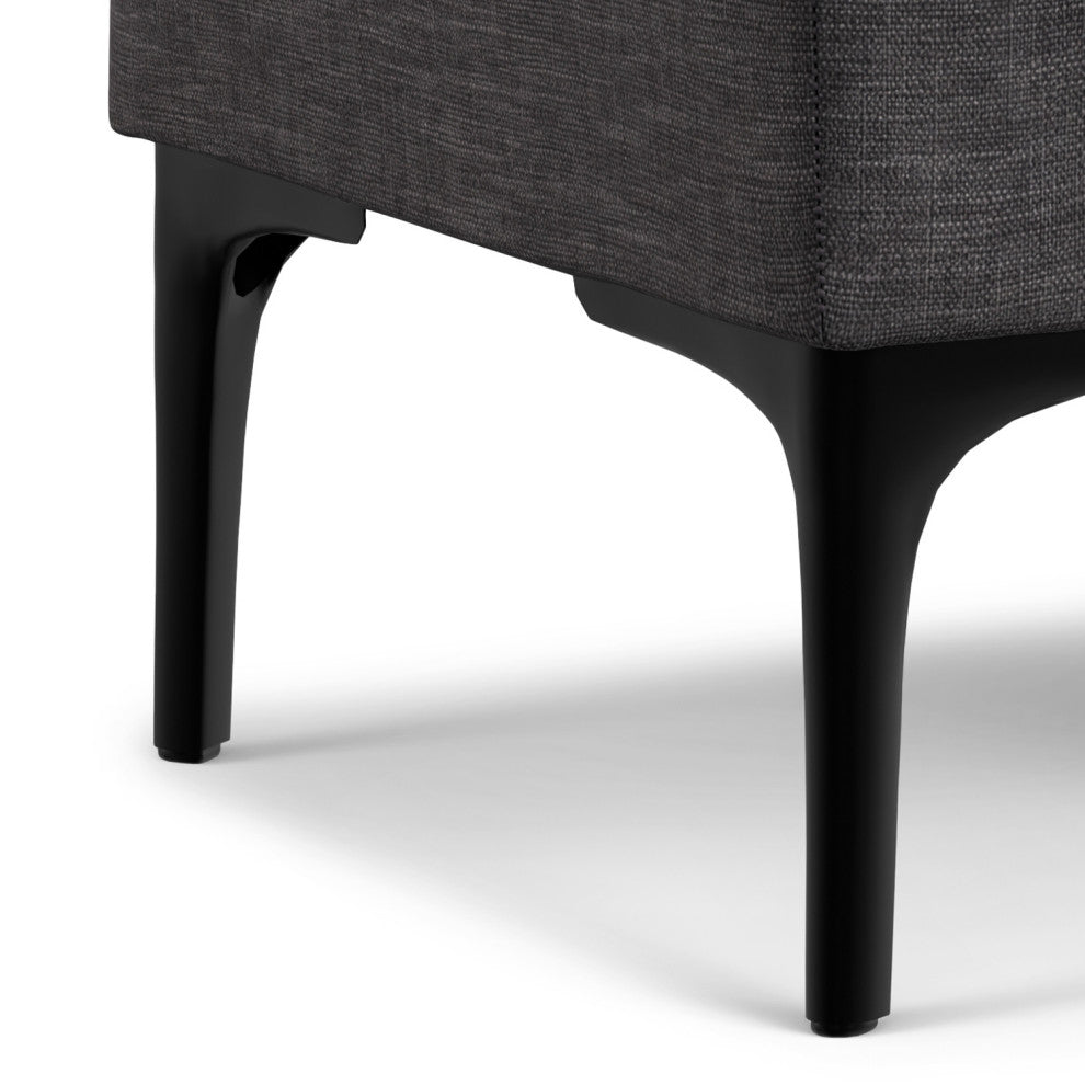 Natasha Storage Ottoman With Tray, Slate Grey