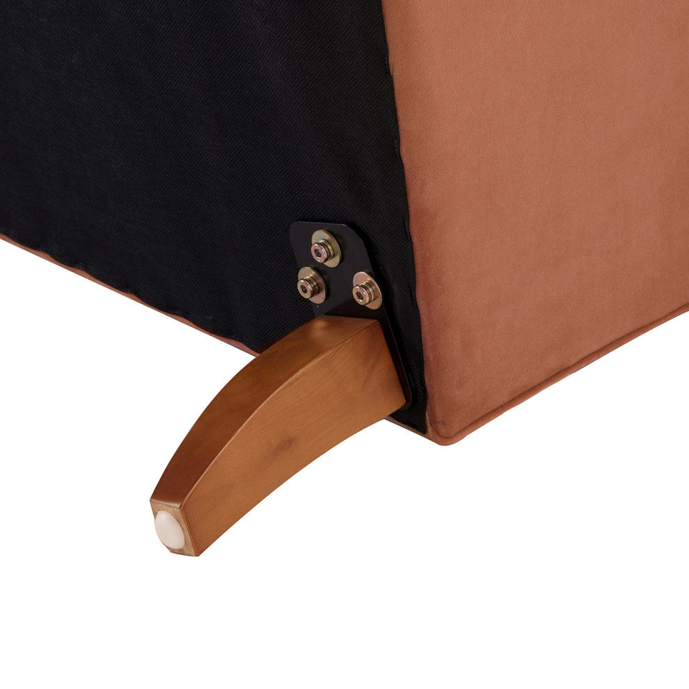 Alana Lawson 88" 3-Cushion Tight Back Sofa, Peach Orange Velvet