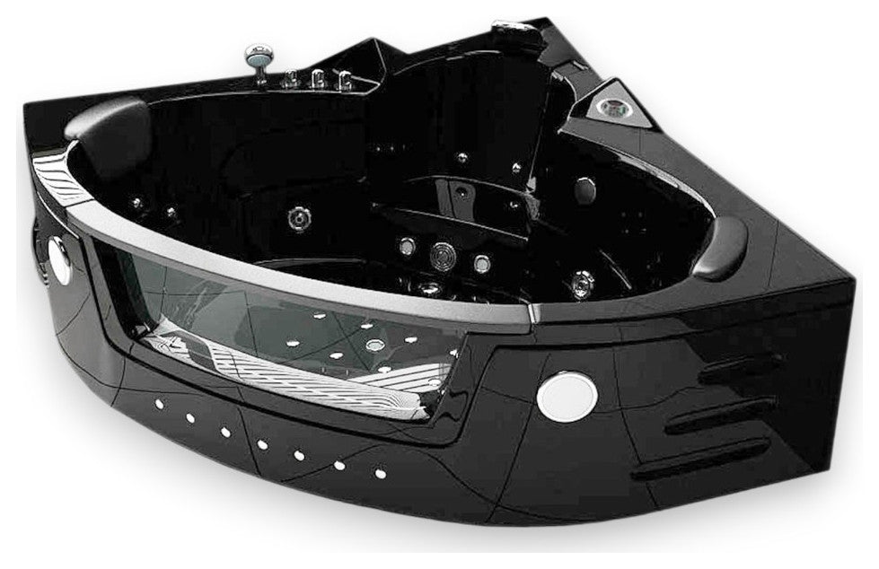 Hot Tub Black 59"x59" Double Pump Heater, Majestic