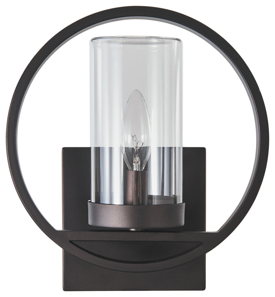 JOSEPH Transitional 1 Light Rubbed Bronze Outdoor/Indoor Wall Sconce 11"