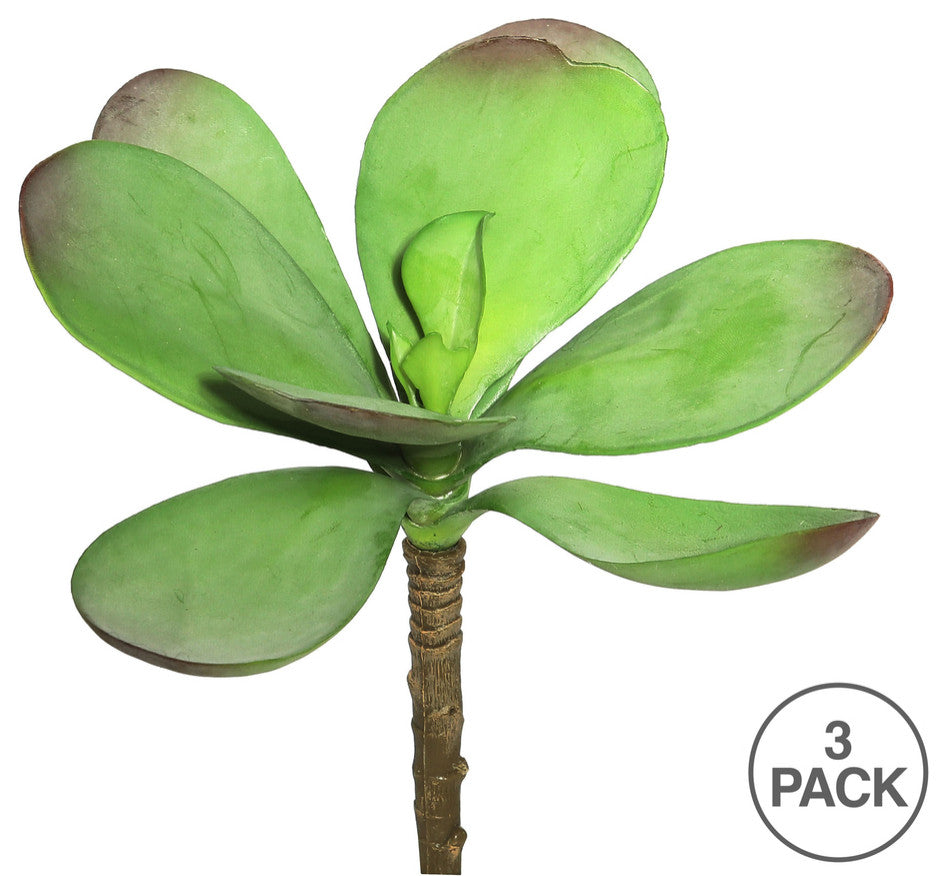 Vickerman Fe171201 6.5" Artificial Green And Red Kalanchoe Pick