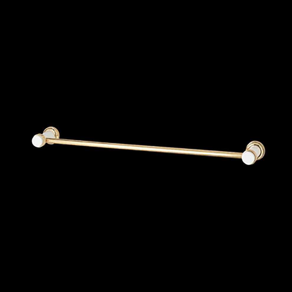 Victorian Towel Bar for Bathroom Spectrum Brass White 32 Inch