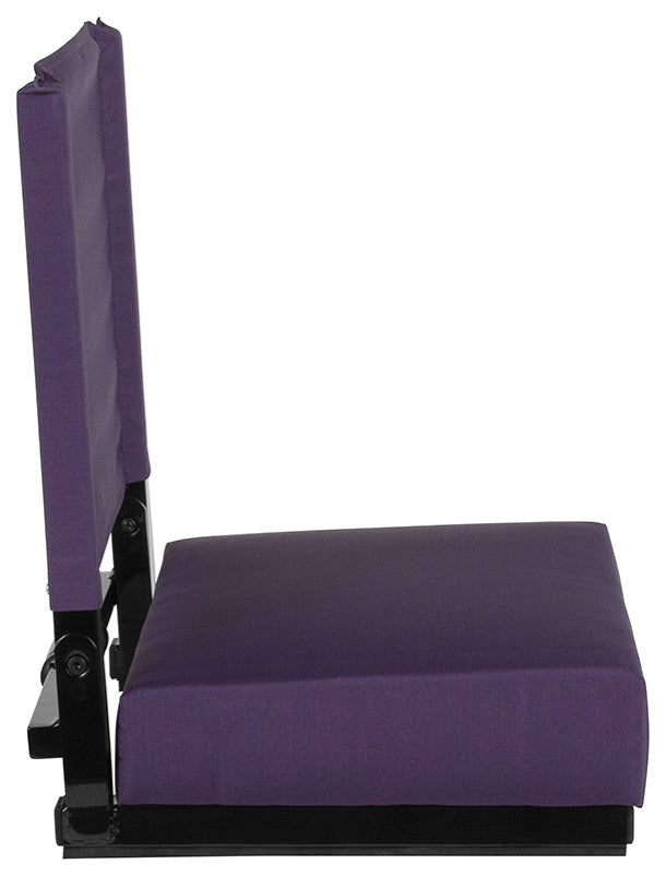 Grandstand Comfort Seats by Flash with Ultra-Padded Seat, Dark Purple