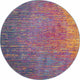 8 Round Rainbow Abstract Striations Area Rug