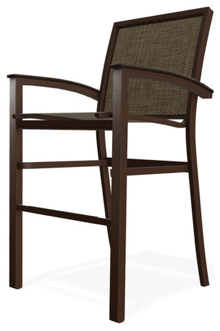 Bazza Sling Bar Height Stackable Outdoor Stool, Beacon/Kona