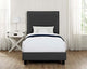 Picket House Furnishings Emery Upholstered Platform Bed, Charcoal, Twin