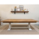 Avon Reclaimed Barnwood Dining Table, Trestle Base, Natural, 42x60, 2 Bb Ext