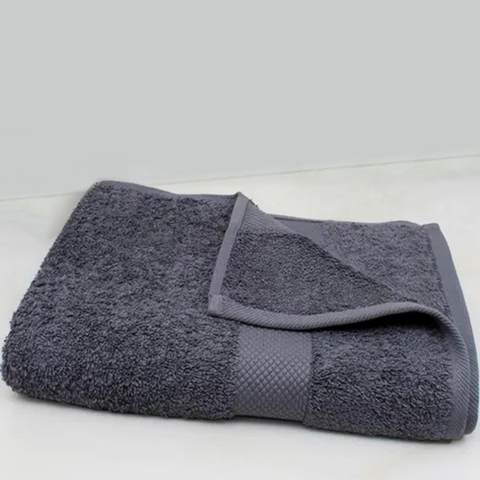 Organic Cotton 650 GSM Plush Feather Touch Quick Dry Bath Sheet, Sharkskin Grey, Pack of 3