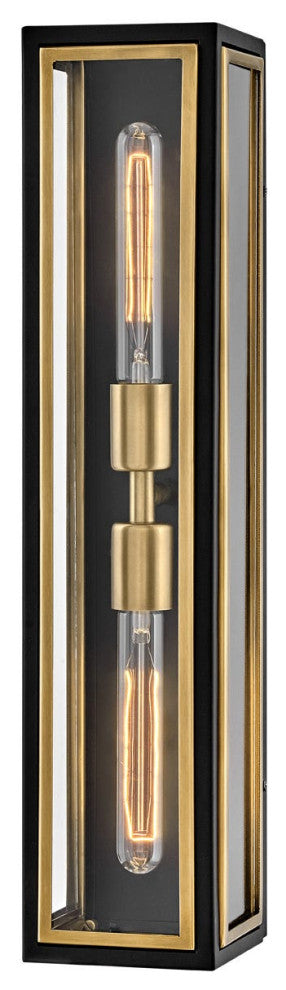 Hinkley Shaw Large Two Light Sconce, Black