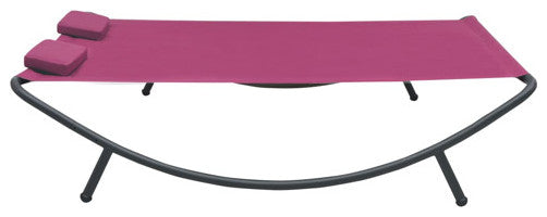 vidaXL Outdoor Chaise Lounge Patio Lounge Bed Sun Lounger Daybed Fabric Pink