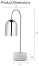 Inspired Home Brileigh Table Lamp, Marble Stone Base, Chrome