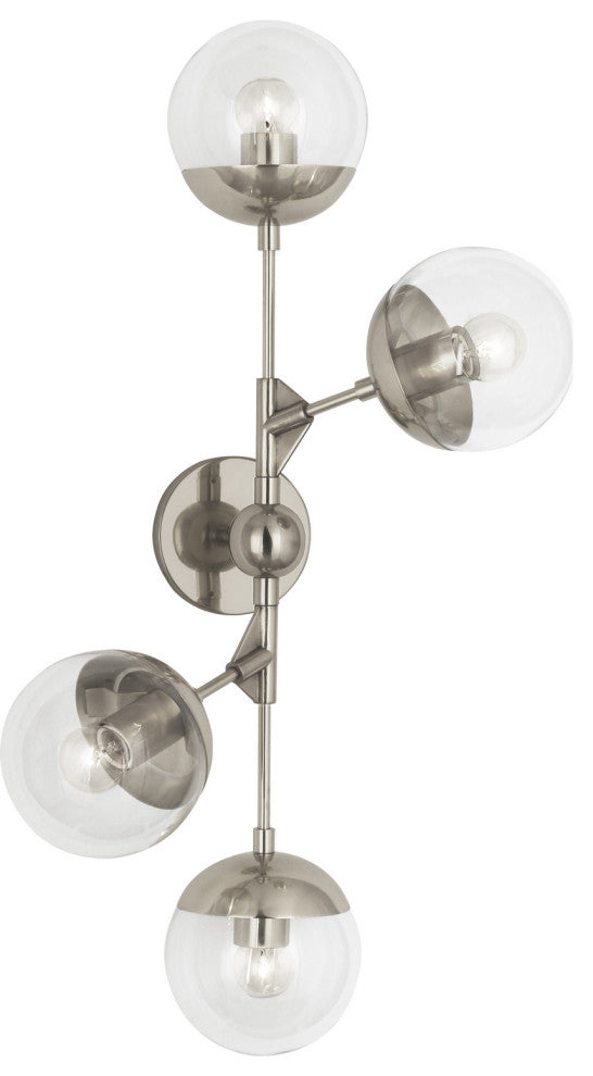 Robert Abbey RA-S1216 4-Light Wall Sconce, Celeste