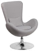 Egg Series Light Gray Fabric Side Reception Chair
