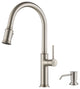 Sellette Pull-Down Kitchen Faucet, Spot Free Stainless Steel, Soap Dispenser