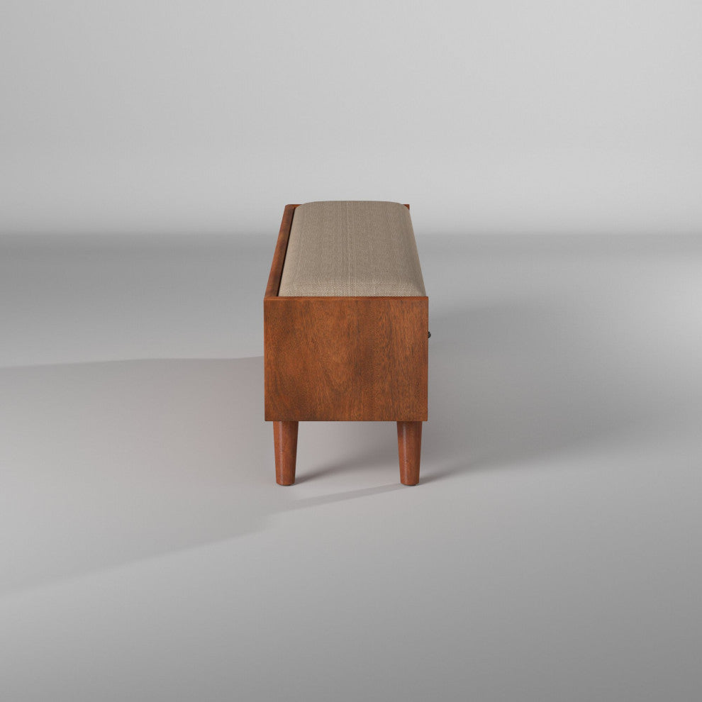 Flynn Bench, Acorn/White