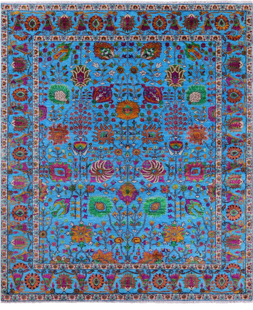 8' 4" X 10' 0" Persian Wool & Silk Hand-Knotted Rug - Q13500