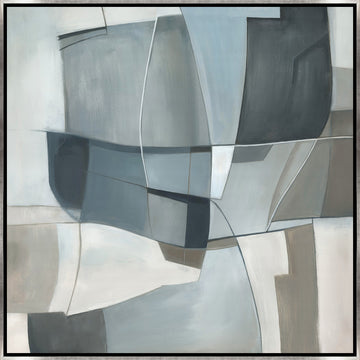 30x30 Gio II, Framed Artwork, Silver